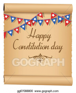 Vector Clipart - Old scroll usa - constitution day. Vector ...
