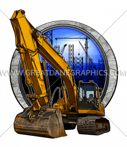 Backhoe | Production Ready Artwork for T-Shirt Printing
