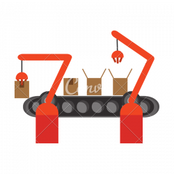 Conveyor Belt Factory Industry Icon - Icons by Canva