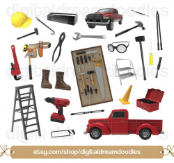 Tool Clipart, Construction Clip Art, Tool Belt PNG, Wrench ...