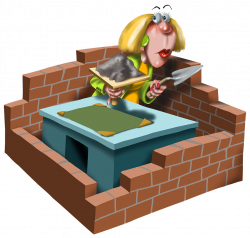 Wall Bricklayer Building Illustration - brick wall piled cartoon ...