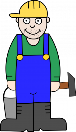 Clipart - male builder