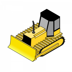 Clipart - Isometric bulldozer