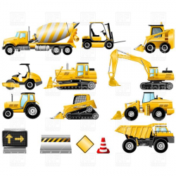 Construction machinery icons Vector Image – Vector ...