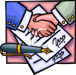 Signing Contract Clipart