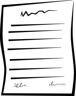 Signed Document Contract clip art Free vector in Open office ...