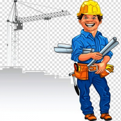 Cartoon Construction worker , engineer transparent ...