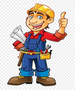 Engineering Clipart Contractor - Construction Worker Cartoon ...