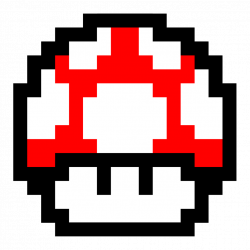 Super Mario Red Mushroom Pixel by KomankK | junk and disorderly ...