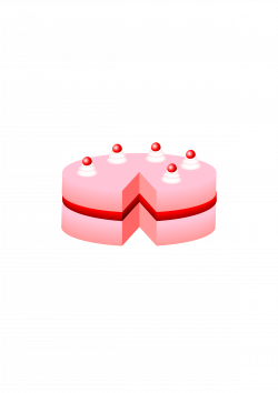 Clipart - pink cake no plate