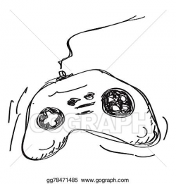 Vector Art - Simple doodle of a game controller. Clipart ...