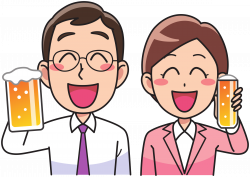 Clipart - Business drinking party