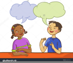 Clipart Two Children Talking | Free Images at Clker.com ...