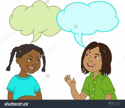 Next Two Kids Talking To Each Other Clipart Sitting Next ...