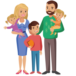 Family Parent Illustration - Happy family 1500*1500 transprent Png ...
