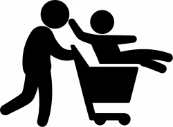 Father With Son On Shopping Cart Svg Png Icon Free Download (#10691 ...