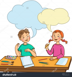 Kids Talking Clipart & Look At Clip Art Images - ClipartLook
