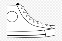 Converse Clipart Black And White For Free - Shoe Outline ...