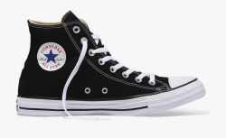 Converse High Tops Sneakers Clipart Black And White - Black ...