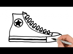 How to Draw Converse Shoes Sneakers Easy Drawing - YouTube