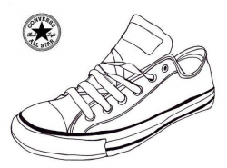 Converse Sneaker Coloring Page Shoes | shoes coloring page