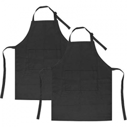 SINLAND Kids Apron with Pocket 2 Pack Children Chef Apron for Cooking  Baking Painting (S: 3-6 Years)