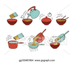 Vector Stock - Instant noodle and pasta cooking instructions ...