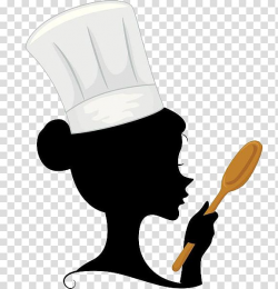 Chef Cooking , A woman chef with a spoon in her hand ...