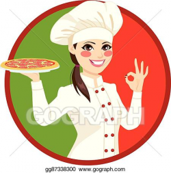 Clip Art Vector - Female italian cook. Stock EPS gg87338300 ...