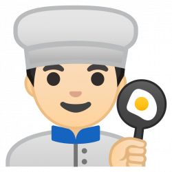 Man cook light skin tone Icon | Noto Emoji People Profession Iconset ...