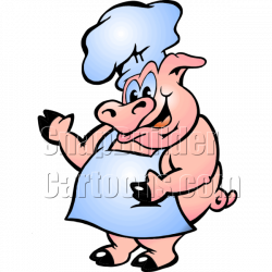 Chef Pig with Blue Cook Outfit