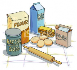 Baking ingredients illustration, with colour | Sketchbook ...