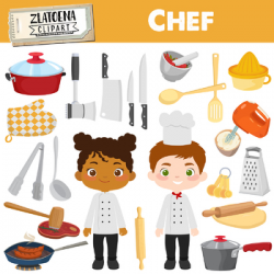 Chef Clipart Cooking Party clip art Cook Clipart Utensils Kitchen clipart