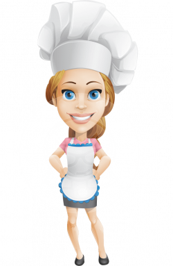 Vector Female French Cook Cartoon Character - Fleur DeTaste ...