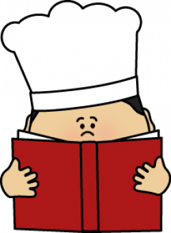 Chef Reading Cookbook Clip Art - Chef Reading Cookbook Clip Art Image
