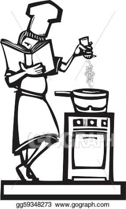 Vector Stock - Chef with cookbook. Clipart Illustration ...