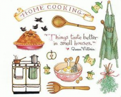 SUSAN BRANCH HOME COOKING STOVE SPOONS APRIN BOWL PIE ...
