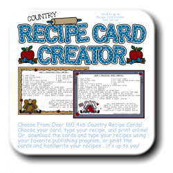 online printable recipe cards - Acur.lunamedia.co