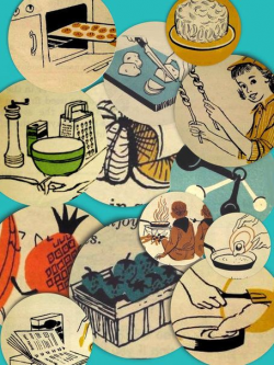 Retro cookbook clip art collage. | A Plethora of Printables ...