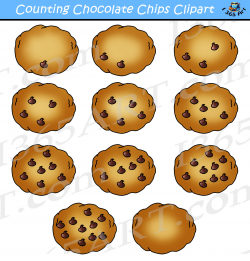 Counting Chocolate Chip Cookies Clipart Commercial-Use