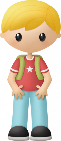 Blond Boy With Backpack Clip Art | Doors Boards More for Teaching ...