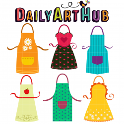 Fun Aprons Clip Art Set | New Year's Storytime | Kitchen ...