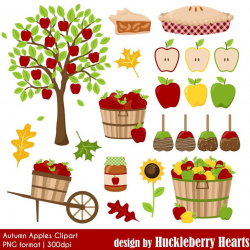 Apple Clipart, Digital Apples, Autumn Clipart, Fall Clipart, Apple  Graphics, Apple Tree, Printable, Commercial Use