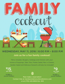 Family Cookout event flyer poster template | BBQ | Event ...
