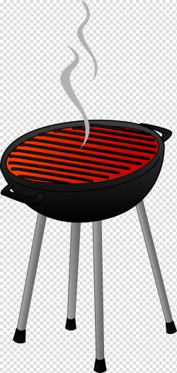 Black and red kettle grill illustration, Barbecue sauce ...