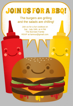 Fun Cookout - BBQ Party Invitation Template (Free ...