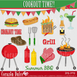 INSTANT DOWNLOAD Cookout clipart set - Personal and ...
