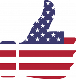Clipart - Thumbs Up American Flag