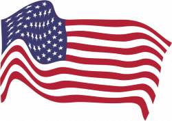 Clipart American Flag Breezy 8 - 6763 - TransparentPNG