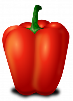 Clipart - Pepper , red